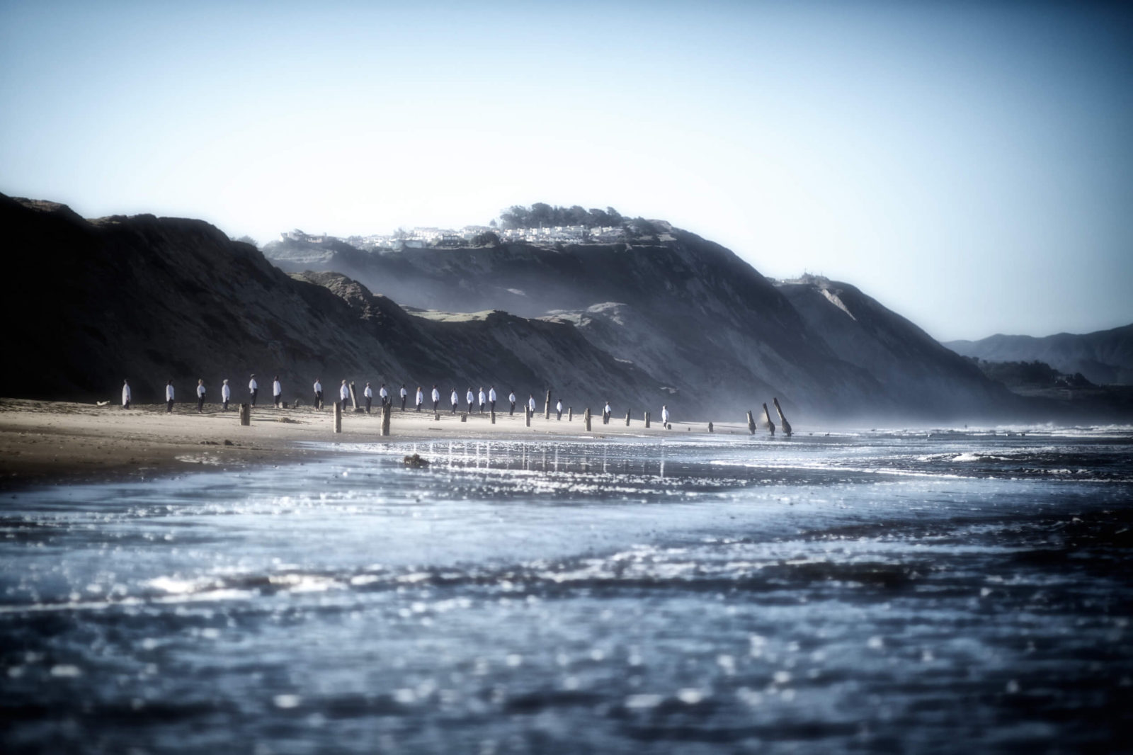 Helen Paris, Leslie Hill, out of water, curious theatre company, performance studies internation, stanford, performance art, documentation, photography, site specific, Fort Funston