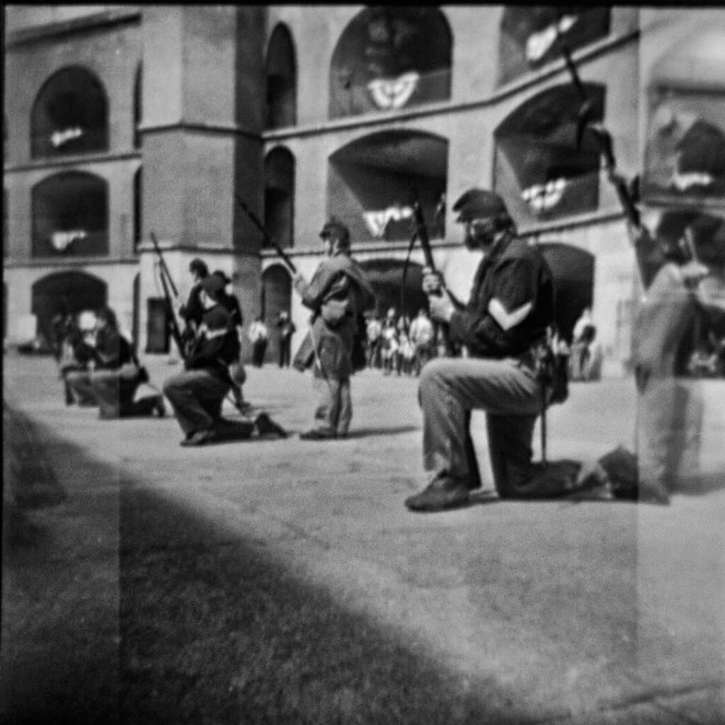 civil war, reenactment, reenactors, fort point, san francisco, military, holga, photography, film