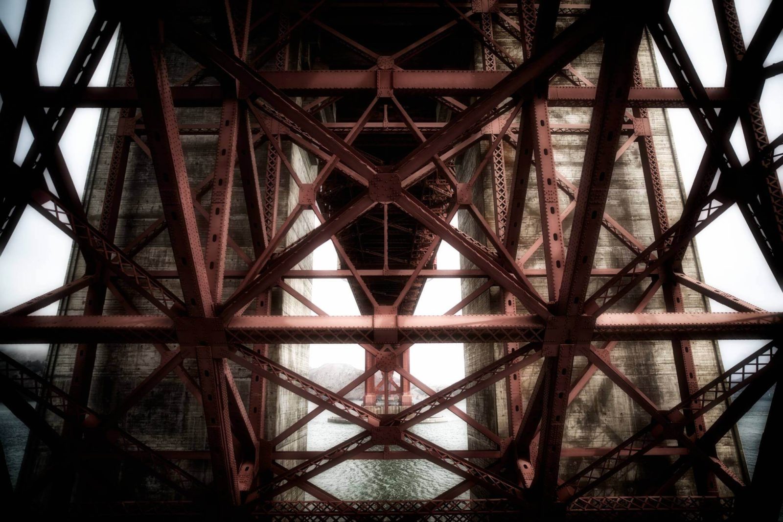 Golden Gate Bridge, structure, underside