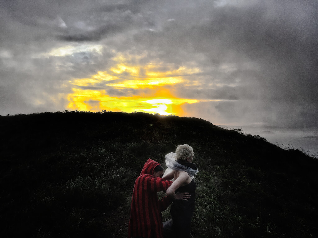 Euripides, site spcific, theatre, theater, site responsive, dance, slackers hill, marin headlands, performance art, muriel maffre, ryan tacata, photography, documentation, artist, scholar, Io, Zeus, Museum of Performance + Design, MPD, san francisco