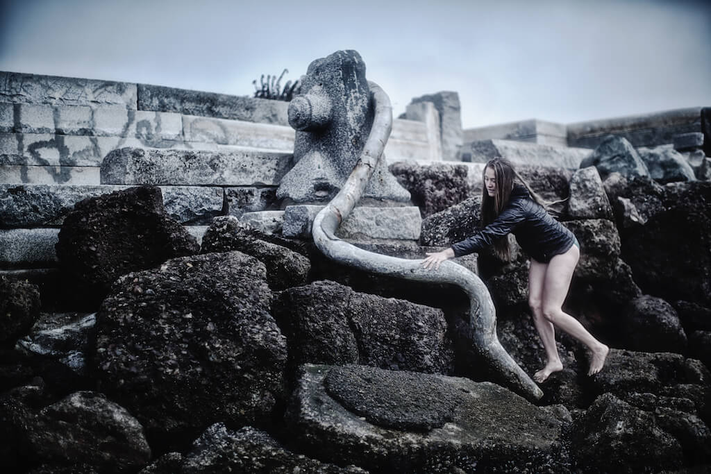 Lauren Dietrich Chavez, Derek Phillips, Wave Organ, The Iota, Sophocles, rehearsal, Stanford Alumni, theater bay area, san francisco, theater, theatre, site specific, environmental theatre, site responsive, we players, artist, dance,