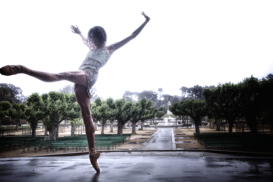 a park, a policeman and a pretty girl