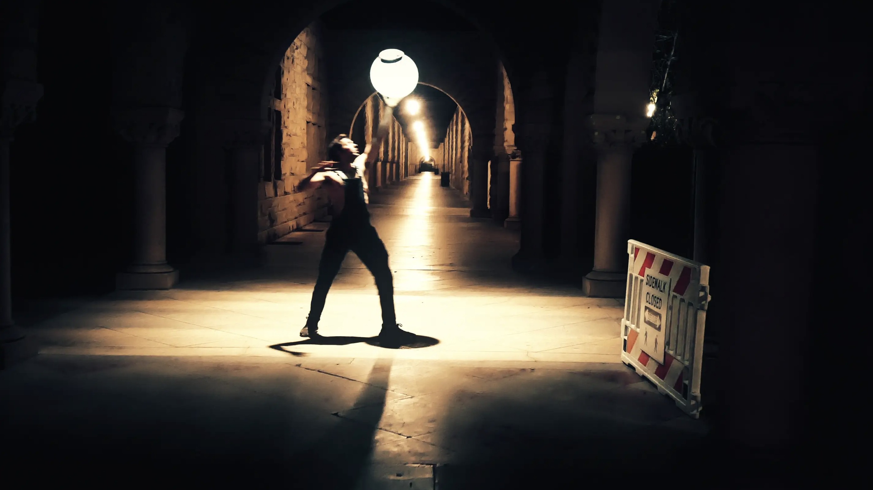 Street Light Globe, Site Specific Dance, Stanford University, Stanford Arts