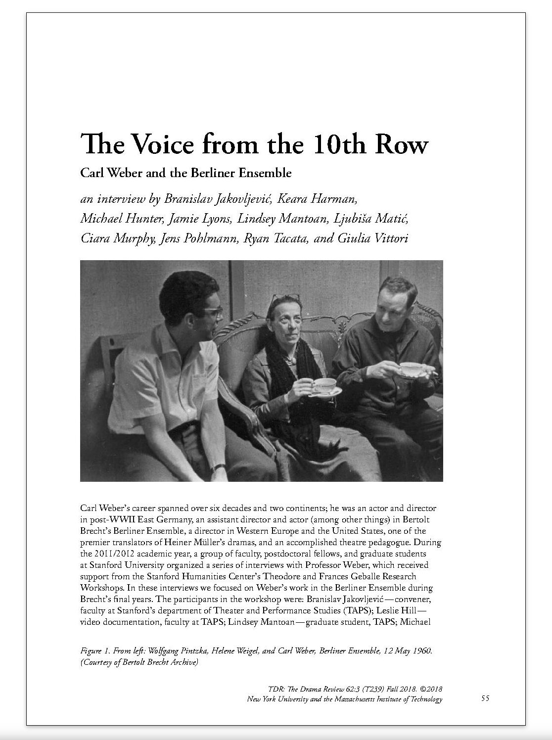 The Voice from the 10th Row